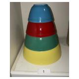 Pyrex Primary Color 4 Pc. Nesting Bowl Set