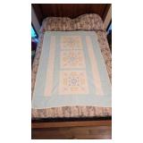 Handmade Cross Stitch Baby Quilt -**