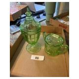Green Depression Glass