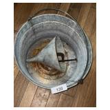 Galvanized Bucket & Funnel + C-Clamp