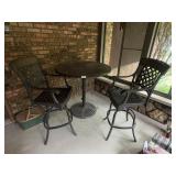 (3 Pc. Set) Metal Bistro Style Patio Furniture
