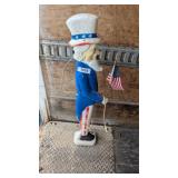Vintage Blown Plastic Light-Up Uncle Sam