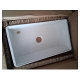 Single Bowl Fireclay Sink (30" x 18" x 9")