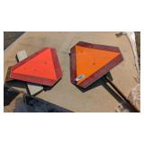 (2) Metal Slow Moving Vehicle Signs