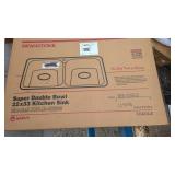 Swanstone Super Double Bowl 22x33 Kitchen Sink