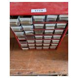 Storage Bin Metal w/ Plastic Drawers [Red]
