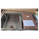 Karran SS Apron Front Workstation Sink (36x21x10)