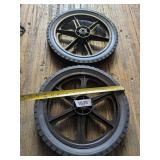(2) Rubber Tires on Plastic Rim