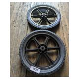 (2) Rubber Tires on Plastic Rim