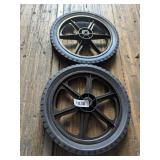 (2) Rubber Tires on Plastic Rim