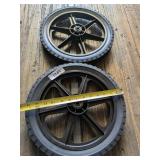 (2) Rubber Tires on Plastic Rim