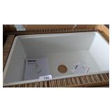 Single Bowl Fireclay Sink (30" x 18" x 9")