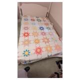 Scrappy Sunflower Handmade Quilt -*