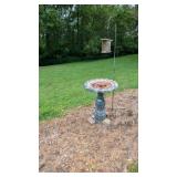Concrete Bird Bath & Shepherd