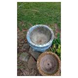 (2) Concrete Planters