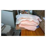Chenille Rug & Vintage Towels -**