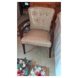 MCM Vinyl Upholstered Chair w/ Wood Frame +