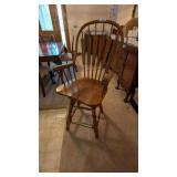 Oak Swivel Bar Stool - 24" seat height