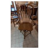 Oak Swivel Bar Stool - 24" seat height