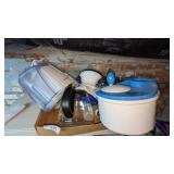 Vintage Juicer, Salad Spinner, Glass Coffee Pot &