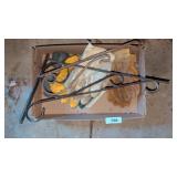 (2) Metal Brackets & Gloves