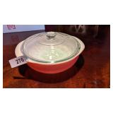 Pink Pyrex Casserole w/ Lid +