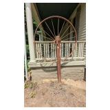 Cast Iron Wheel On Post