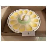 Egg Plate w/ Matching S/P Shakers