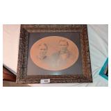 (1) Antique Frame w/ Portrait & (2) Vintage