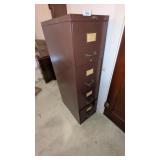 Vintage 4 Drawer Metal File Cabinet