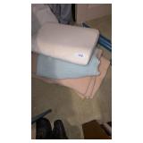 (2) Vintage Rugs, Blanket & Contour Pillow