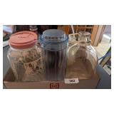 Drink Dispenser, Gallon Size Glass Jug, +