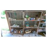 (2) Metal Shelves w/ Contents -**