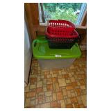 Plastic Storage Tote + Some Plastic Baskets
