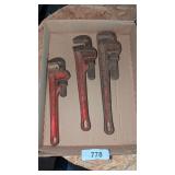 (3) Ridgid Wrenches - 10", 12" & 14"