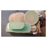 Tupperware, Jello Mold, Hamburger Press &