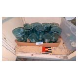 Assorted Blue Canning Jars