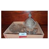 Candy Dish, Sugar Bowl & Candle Holder
