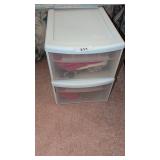 (2) Plastic Storage Drawer Units w/ Ladies