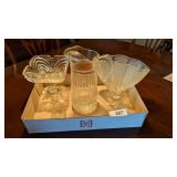 Ice Tea Pitcher, Pedestal Dish & Vases
