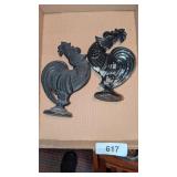 Cast Metal Roosters