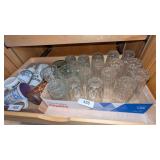 Clear Drinking Glasses - Different Patterns
