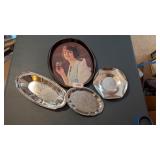 1983 Coca-Cola Tray + Small Other Trays