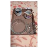 (2) Hand Painted Creamers & Other