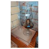 Oil Lamp w/ Extra Chimney