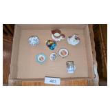 Tiny Ring Box & (3) Miniature Limoges Plates +