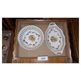 (2) Germany Dishes w/ Open Lace Design