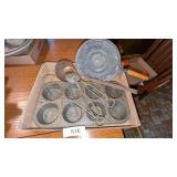 Muffin Tin & Primitive Kitchen Utensils