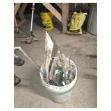 Bucket w/ Misc. Garage Items