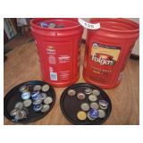 (2) Cans of Bottle Caps
